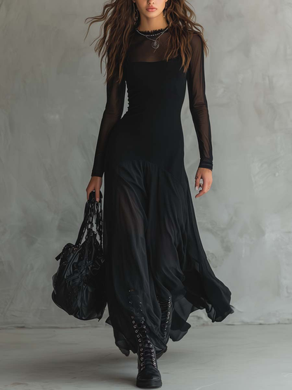 Neroa | Vestido maxi de tul