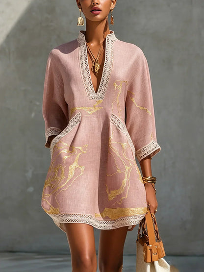 Donatella | Minivestido estampado mármol