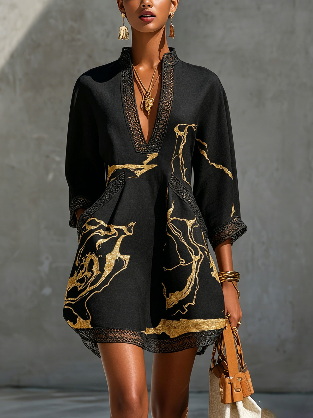 Donatella | Minivestido estampado mármol
