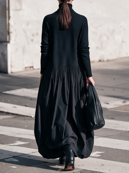 Camila | Vestido largo oversize cuello alto
