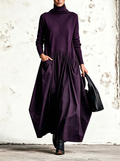 Camila | Vestido largo oversize cuello alto