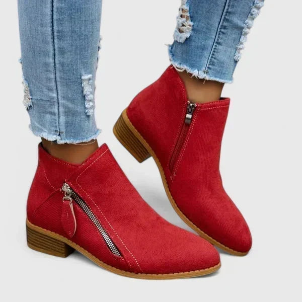 Francesca | Botas Ortopédicas - calzado de mujer, vista trasera | Chloe Bennett