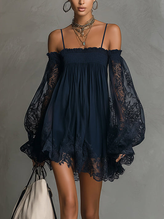 Vestido Corto Azul Marino 1