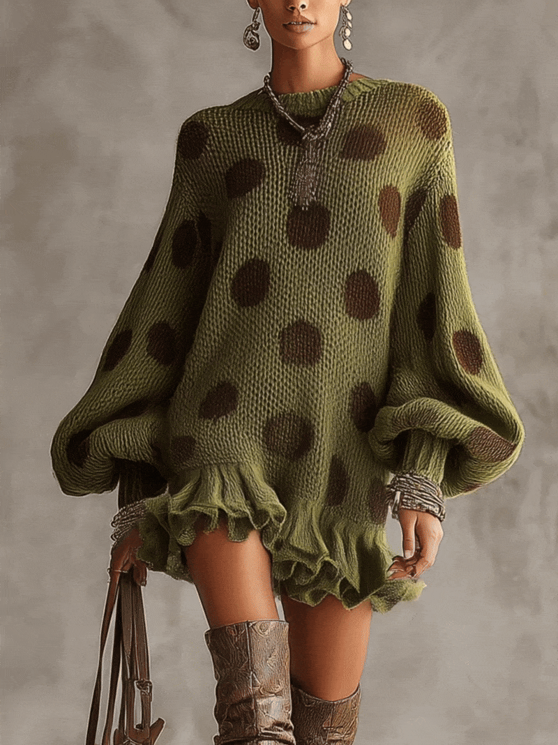 Vestido Corto Lunares