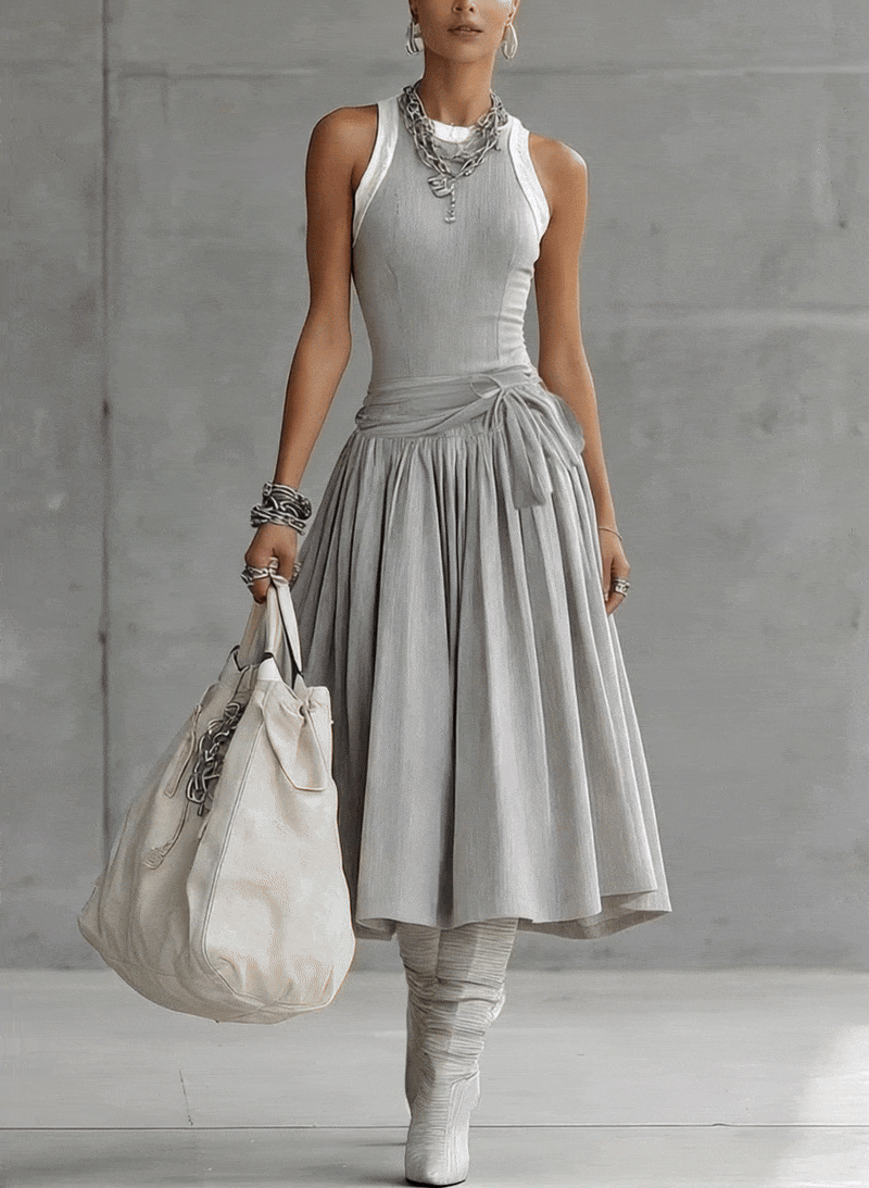 Vestido Midi Beige 1