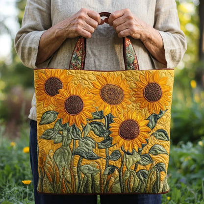 Bolso Clásico Acolchado - Girasoles - bolso de mujer, vista frontal | Chloe Bennett