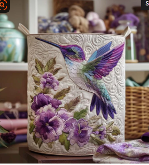 Evie | Cesto della Lavanderia Hummingbird in Bloom - cesto de ropa | Chloe Bennett