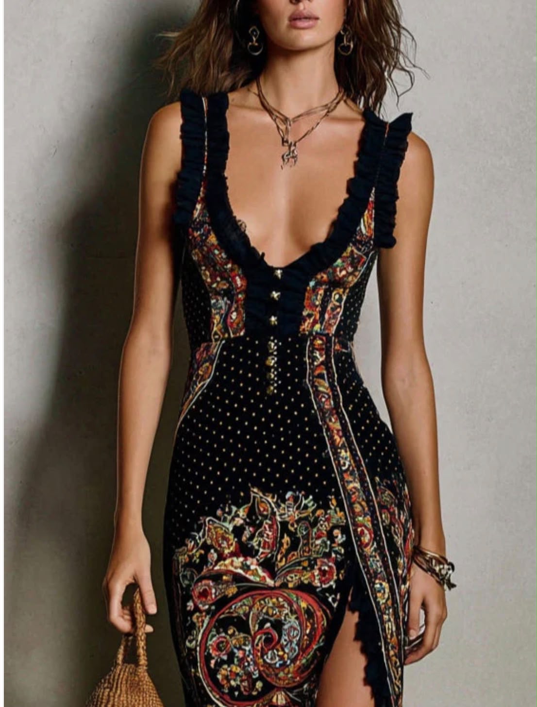 Lucia | Vestido Midi Boho Estampado