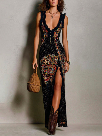 Lucia | Vestido Midi Boho Estampado