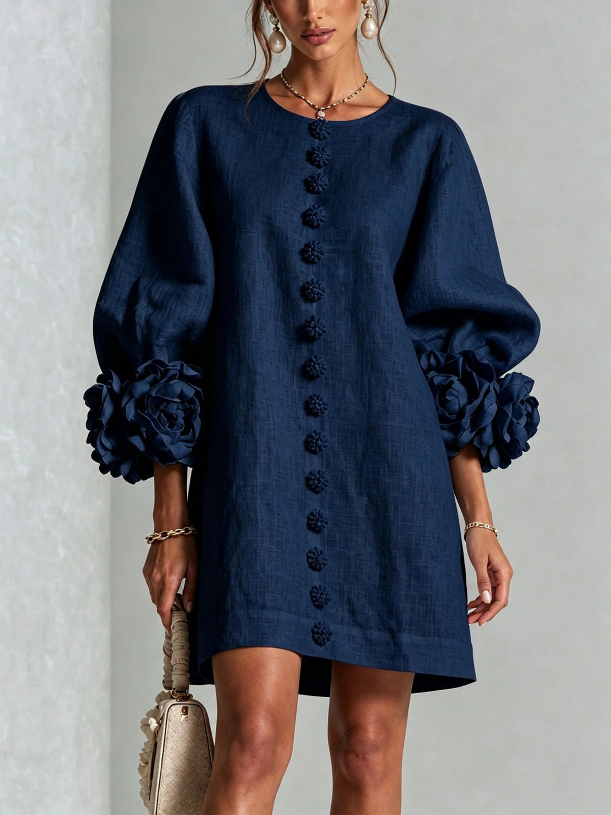 Olivia | Vestido floral mangas farol