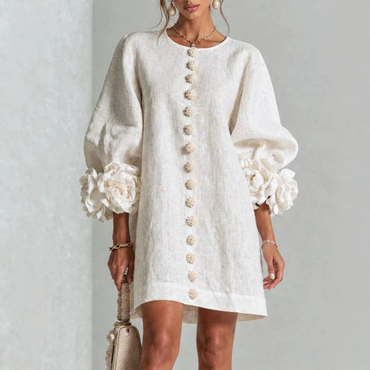 Olivia | Vestido floral mangas farol